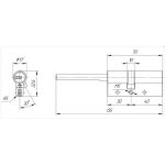 Цилиндровый механизм CISA ASIX OE 307-12-00 со штоком 70 мм(30х40) тех. упаковка